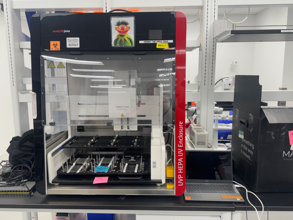 Image of Analytikjena CyBio FeliX with UVP HEPA UV Enclosure